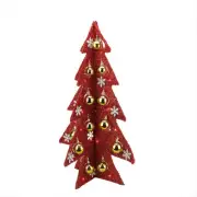 Northlight 28" B/O Red Tinsel LED Christmas Tree Table Decor