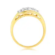 Luminesce Lab Grown 9ct Yellow Gold 1/4 Carat Diamond Ring, Q