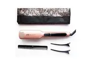 H2D Wide Rose Gold Infrared Hair Straightener with Roll Mat Pouch 230C 42mm