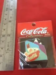 Coca-Cola Polar Bear Snowboarding Coke Enamel Vintage Pin - New in Package