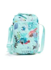 Vera Bradley RFID Petite Cellphone Crossbody Antilles Treasure Purse Wallet