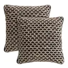 Jada Black Geometric 20 In. X 20 In. Braided Jute Decorative Throw Pillow (Set o