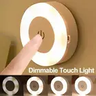 Mini LED Touch Sensor Night Lights USB Rechargeable Magnetic Base wall dimming