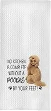 uinwk Poodle Dog Kitchen Towels - Women's Gifts, Mom Gifts, Complete Kitchen with Poodle Decor Towels, 16x24