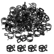 50 Pcs Fuel Line Clamps Spring Band Hose Clamps 15mm , Black