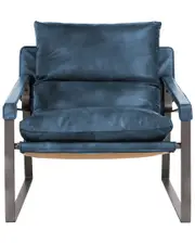 Classic Home Morgan Leather Accent Chair