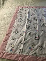 Homemade Baby Quilt With Teddy Panda Bears!