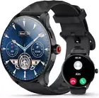 Kumi Smart Watches for Men, 1.43" AMOLED Smartwatch 1.43", Black
