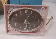 NOS Vintage MCM Westclox Electric Alarm Clock "Lace" Pink NIB