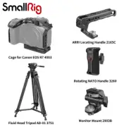 SmallRig Canon EOS R7 Cage Kit with AD-01 Video Tripod 73" Heavy Duty Tripod