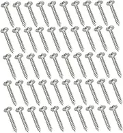 50Pcs Self Tapping Screws, M3x12mm Round Head Small Screws, 304 Stainless Steel, for Woodworking, Furniture, M3-