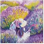 AM Décor - 20 Count Soft 3-Ply Tissue Decoupage Luncheon Paper Napkins -13" x 13" (Unfolded) (Lavender Sunset)