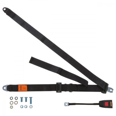Front Static Seat Belt For Opel Viceroy Saloon 1978-1983 Black