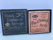 Vintage Black Diamond Violin Strings Set of 4 in Box