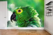 3D Parrot Animal Close-up Self-adhesive Removable Wallpaper Murals