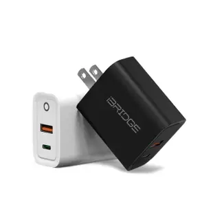 【iBRIDGE】20W USB-C/USB-A 雙孔PD快速充電器(IBC007)