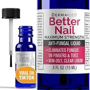 Better Nail - Maximum Strength 25% Solution for Anti Fungal Nail Support Nail Restoring Solution for Toenail & Fingernail Fungus .5oz or 15ml