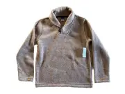 Old Navy Boys Small Knitted Tan Collared Button Pull Over Sweater