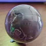 371g RARE Natural blue Volcanic Rock agate Sphere Quartz Crystal Ball Healing