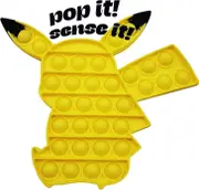 Pikachu - Fidget Pop Toy for Kids and Adults - Fidget Stress Relief - Anti-Stress Squeeze Toy - Silicone Animal Fidget Blocks
