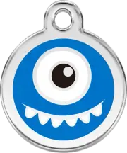 Stainless Steel Red Dingo Monster ID Collar Charm Dog Tag Pink Green Blue