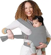 Lalabu The Simple Wrap Baby Wraps Carrier - Stylish Baby Sling Carrier for Newborns & Toddlers 13-28 lbs. Safety Tested, Easy-to-Use, Ergonomic, & Comfortable - Ash