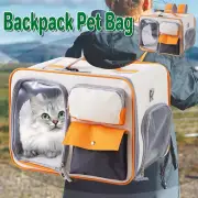 Portable Pet Carrier Backpack Large Capacity Cat Dog Travel Bag Outdoor Canvas