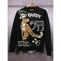 在飛比找Yahoo!奇摩拍賣優惠-亞軒潮店 潮款現出Ed Hardy 秋冬新款印花燙鉆老虎頭寬