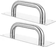 jojofuny 2pcs Stainless Steel Sliding Door Handle Fire Door Handle Kick Plate for Easy Operation