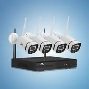 UL-Tech Wireless CCTV Security System 8CH NVR 3MP 4 Square Cameras