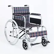 Elderly Wheelchair Lightweight Folding Manual Self Propelled Wheelchair Portable Steel Comfort Travel Chair for Seniors Adults and Handicapped Users