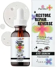Purifect Restore Repair Reverse Niacinamide Eye Serum with Vitamin E Oil, Anti-Aging Niacinamide Serum Helps Restore Elasticity and Lighten Dark Circles 30ml