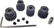 32P 5mm Hardened Metal Pinion Motor Gear Set 14T 16T 18T 20T with 3.175mm Coupler for RC Buggy Car Monster Truck