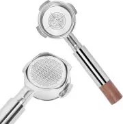 IKAPE 54mm Bottomless Naked Portafilter, 54MM 3 Ears For Breville, Silver