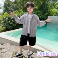 在飛比找momo購物網優惠-【UniKids】現貨 中大童夏季冰絲透氣長袖連帽防曬外套 