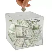 Acrylic Piggy Bank Money Bank Transparent Money Saving Box Enduring Money|