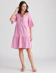 Katies Broderie Tiered Dress