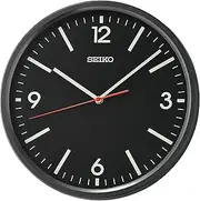 Seiko 12 Inch Sano Wall Clock, Metallic Black