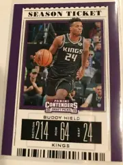 Panini Contenders Season Ticket Buddy Hield Kings , Card # 6