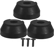Tripod Cane Accessories Non-slip Replacement Tips 3 Pack Black Crutch Pads for Walking Sticks