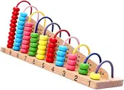 CIYODO Wooden Abacus Math Learning Educational Bead Calculation Frame for Early Learning Tool to Enhance Math Skills Lightweight Portable