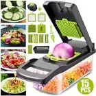 15-In-1 Vegetable Fruit Chopper Cutter Food Onion Veggie Dicer Slicer Kitchen ~