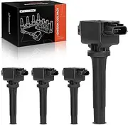 A-Premium Ignition Coil Pack Compatible with Mazda 3 6 CX-3 CX-5 CX-9 MX-5 Miata 2012-2023 L4 2.0L 2.5L 4-PC Set