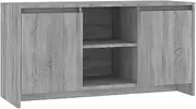 [vidaXL] TV Cabinet Indoor Living Room Bedroom Entertainment Centre Stereo Storage HiFi Cabinet TV Stand Unit Furniture Grey Sonoma Engineered Wood