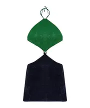 Lumière mini dress emerald green night blue