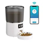 Automatic Pet Feeder 4L Large Programmable Smart Food Timed Cat & Dog Dispenser White