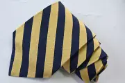 BROOKS BROTHERS MAKERS STRIPED BLUE SILK MEN'S Neck Tie W:3 1/2" BY L:60" NEW