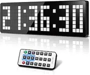 Manoive Gym Timer, 13.2 Inch Digital LED Wall Clock & Countdown/Up, Stopwatch, Fitness Training Timer with Remote Control for Home, Workouts, Indoor Sports Exercises