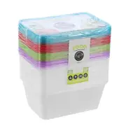 100 x Take away Containers Plastic Coloured Lid Takeaway Meal Prep Box 1000ML