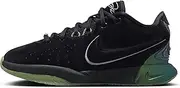 [Nike] Lebron XXI Little/Big Kids' Basketball Shoes (FB7699-001,Black/MTLC Pewter-Iron Grey-Oil Green) Size 4
